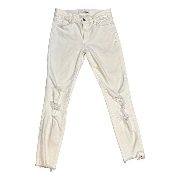 J Brand Low Rise Crop in Demented White Wash Size 25 - Picture 4 of 5